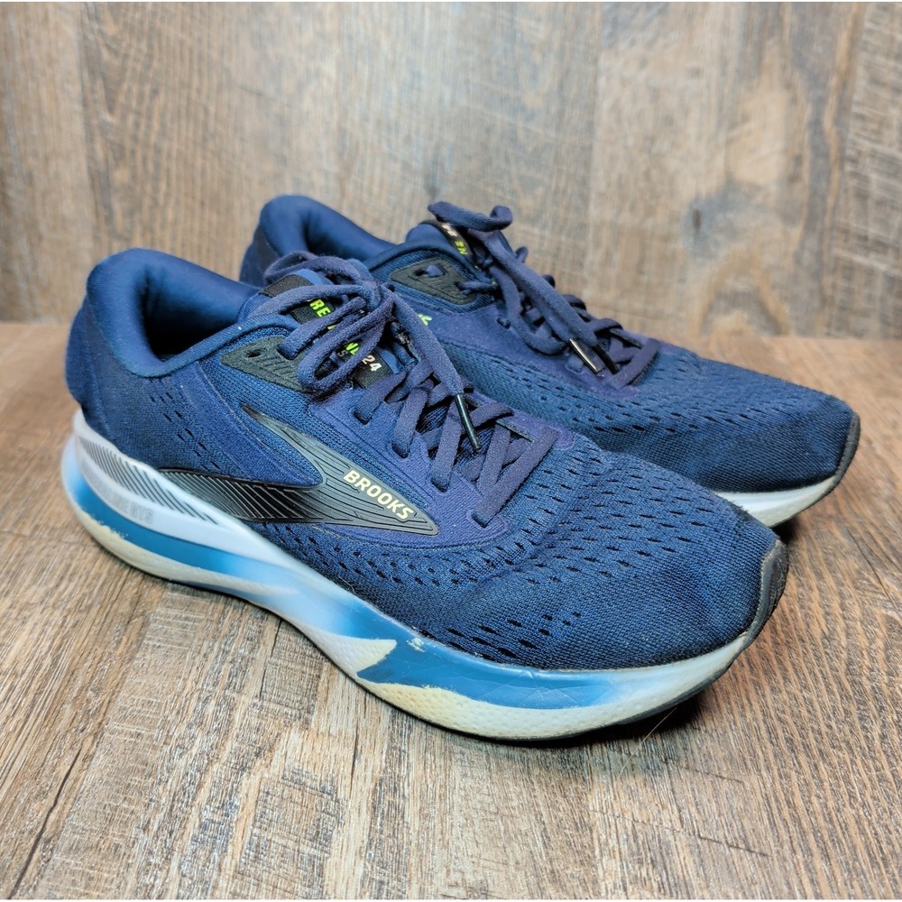 Brooks Adrenaline GTS 24 Peacoat Blue Black Athletic Running Sneaker Mens Size 8